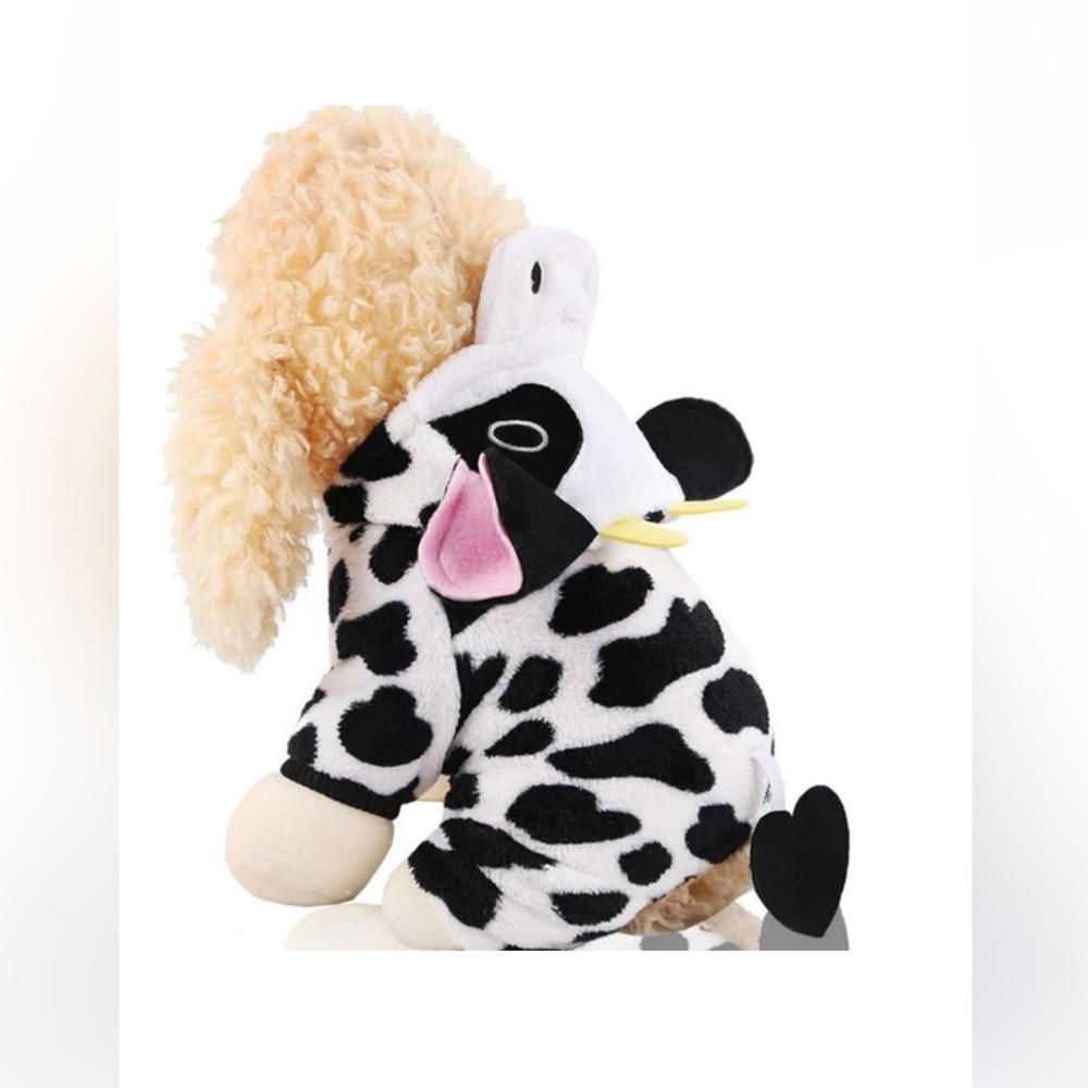 NWT Party Dog Cow Print Costume Size M/L